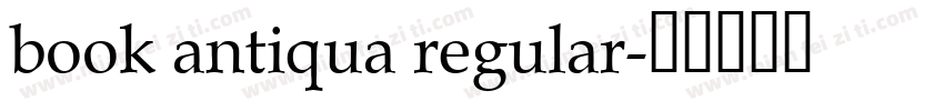book antiqua regular字体转换